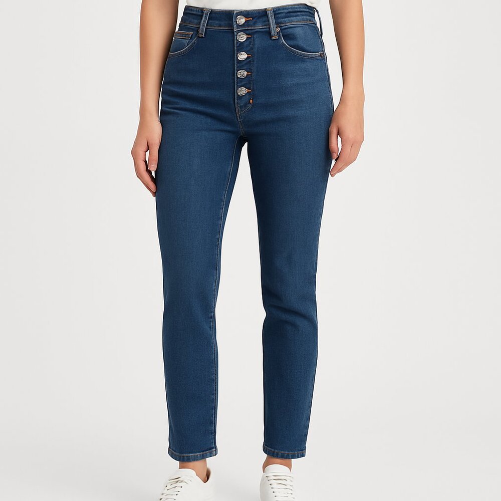 Joseph Den High‎ Rise Straight Leg Jeans Women's Size 28 Medium Wash